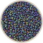 miyuki seed beads 11/0 - opaque matte ab black