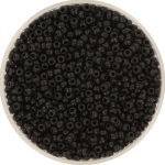 miyuki seed beads 11/0 - opaque semi frosted black