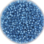miyuki seed beads 11/0 - duracoat silverlined dyed aqua