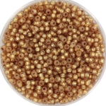miyuki seed beads 11/0 - duracoat silverlined dyed topaz gold