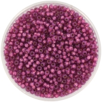miyuki seed beads 11/0 - duracoat silverlined dyed peony pink