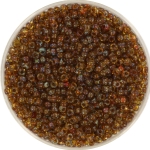 miyuki seed beads 11/0 - transparant picasso light topaz