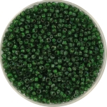 miyuki rocailles 11/0 - transparant picasso green 