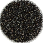 miyuki seed beads 11/0 - opaque picasso black