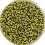 miyuki seed beads 11/0 - opaque picasso chartreuse