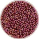 miyuki seed beads 11/0 - opaque glazed frosted rainbow dark red