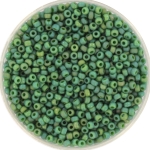 miyuki rocailles 11/0 - opaque glazed frosted turtle green