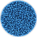 miyuki seed beads 11/0 - duracoat galvanized deep aqua blue