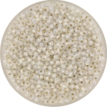 miyuki seed beads 11/0 - gilt lined white opal