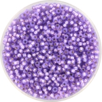 miyuki seed beads 11/0 - silverlined dyed lila alabaster