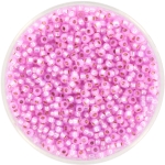 miyuki seed beads 11/0 - silverlined dyed alabaster hot pink