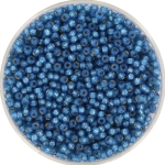 miyuki seed beads 11/0 - silverlined dyed alabaster denim blue