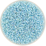 miyuki seed beads 15/0 - silverlined ab aqua 