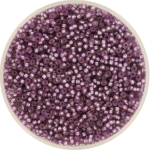 miyuki rocailles 15/0 - silverlined semi matte dyed mulberry