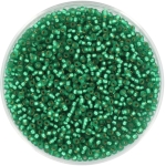miyuki rocailles 15/0 - silverlined matte emerald