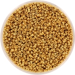 miyuki seed beads 15/0 - 24kt gold light plated