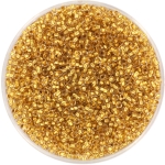 miyuki seed beads 15/0 - 24kt gold lined crystal