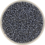 miyuki seed beads 15/0 - opaque matte gunmetal