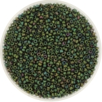miyuki seed beads 15/0 - metallic matte iris dark green