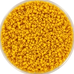 miyuki seed beads 15/0 - opaque matte canary