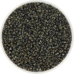 miyuki seed beads 15/0 - opaque picasso black