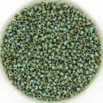 miyuki seed beads 15/0 - opaque picasso turquoise blue