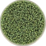 miyuki seed beads 15/0 - opaque glazed frosted pistachio