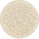 miyuki seed beads 15/0 - gilt lined white opal