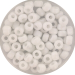 miyuki seed beads 5/0 - opaque matte ab white