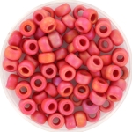 miyuki seed beads 5/0 - opaque matte ab red