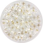 miyuki seed beads 6/0 - silverlined crystal