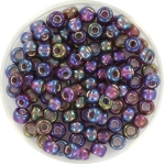 miyuki seed beads 6/0 - silverlined ab dark smoky amethyst