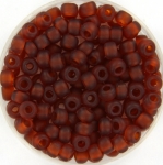 miyuki seed beads 6/0 - transparant matte dark topaz