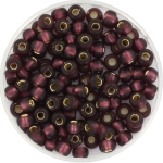 miyuki seed beads 6/0 - silverlined matte dark smoky amethyst