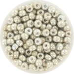 miyuki seed beads 6/0 - opaque luster smoke gray