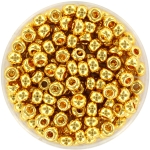miyuki seed beads 6/0 - 24kt gold plated