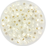 miyuki seed beads 6/0 - silverlined matte crystal