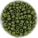 miyuki seed beads 6/0 - opaque matte olive