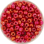 miyuki seed beads 6/0 - opaque ab red