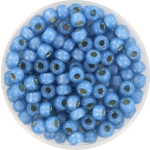 miyuki seed beads 6/0 - duracoat silverlined dyed aqua