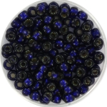 miyuki seed beads 6/0 - duracoat silverlined dyed navy blue