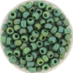 miyuki seed beads 6/0 - opaque glazed frosted turtle green