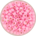miyuki rocailles 6/0 - silverlined dyed light pink