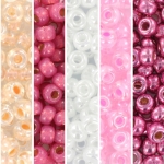 miyuki seed beads 6/0 - pink party