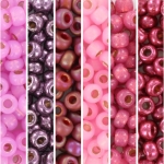miyuki seed beads 6/0 - pink panter