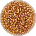 miyuki seed beads 8/0 - silverlined ab dark gold