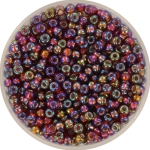 miyuki seed beads 8/0 - silverlined ab dark topaz