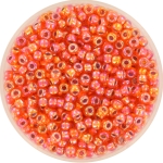 miyuki seed beads 8/0 - silverlined ab orange
