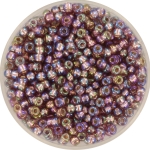 miyuki seed beads 8/0 - silverlined ab smoky amethyst