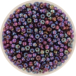 miyuki seed beads 8/0 - silverlined ab dark smoky amethyst